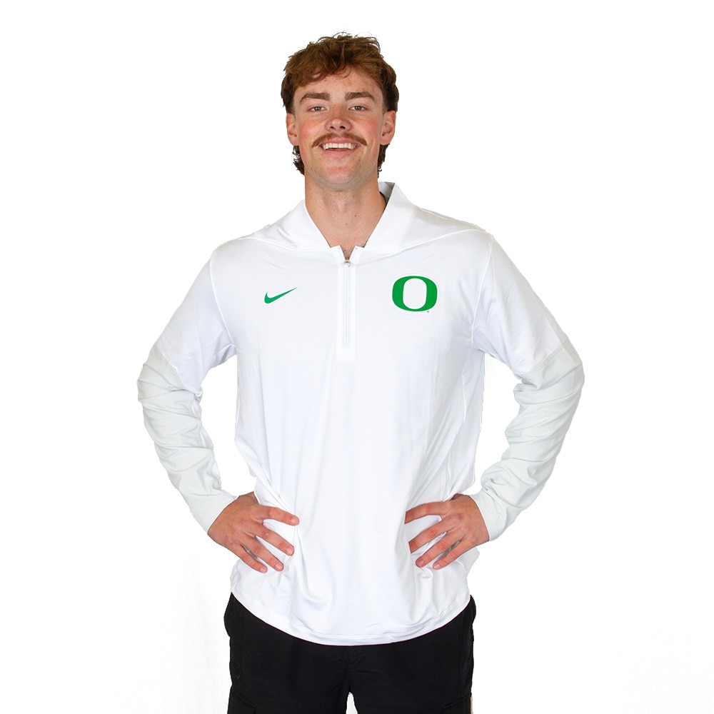 Classic Oregon O, Nike, Grey, Pullover, Performance/Dri-FIT, Men, Football, Midweight, Coaches, Pullover, Sweatshirt, 926073